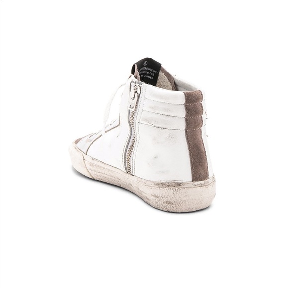 Golden Goose White and Brown High-Top Sneakers - Picture 15 of 15
